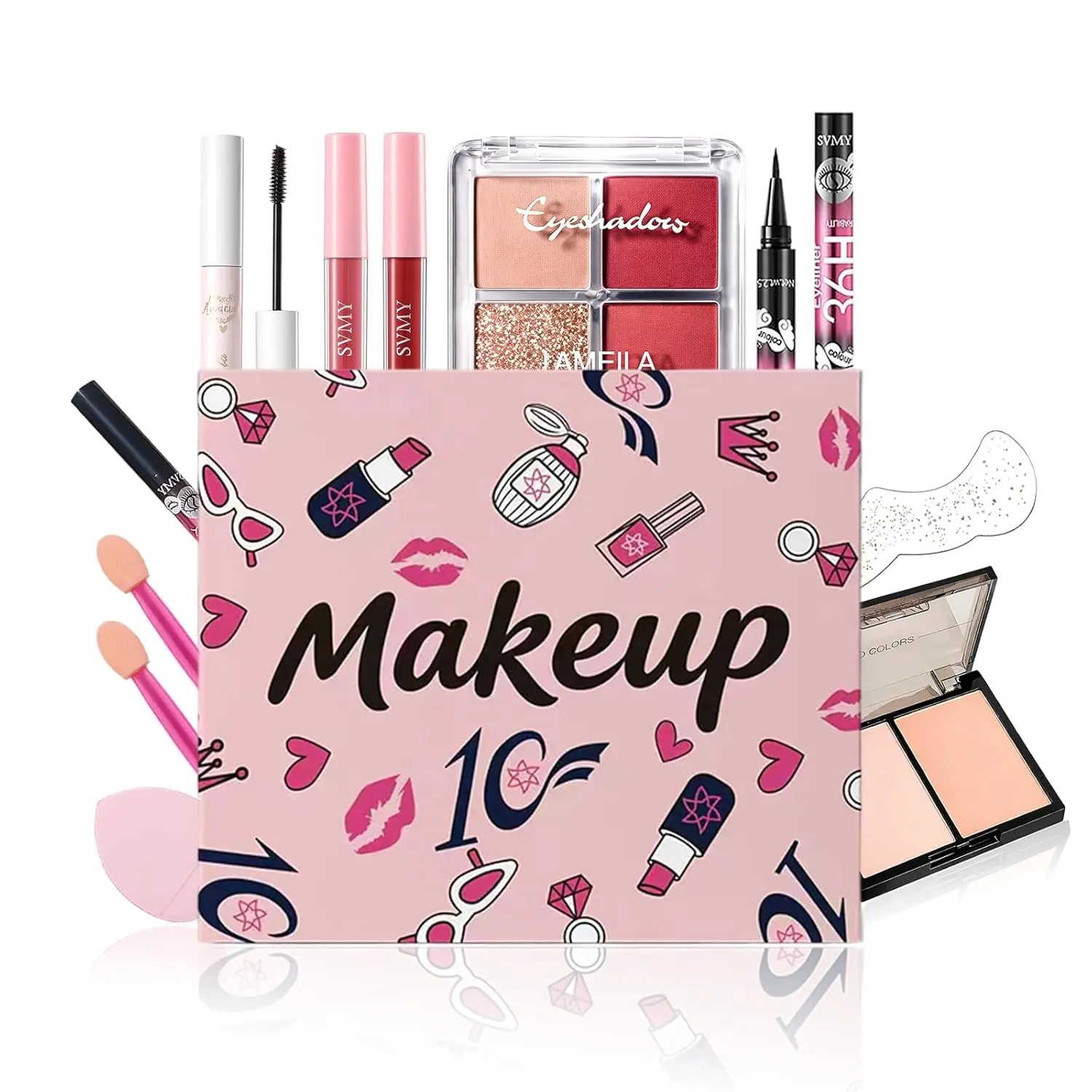 Beginner's Lightweight Compact Makeup Set - Small Size, Rich Colors, Ideal for Teens, Perfect Birthday & Festival Gift
