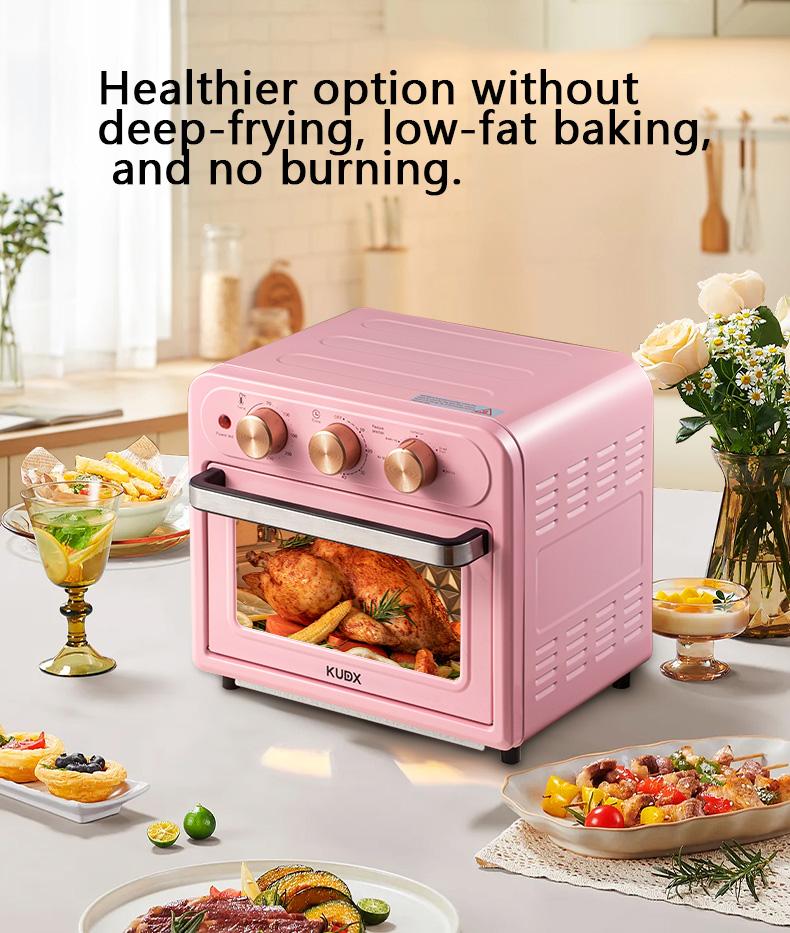 Baking enthusiasts are thrilled! Multifunctional Home Oven 15QT — Extra-large tabletop convection oven, air fryer bread unit, baking, reheating leftovers, no oil needed, stainless steel material, transparent observation window, healthy cooking, space-savi