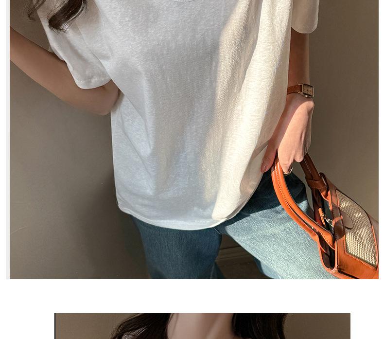 Women's V Neck T Shirt Spring Korean Style Loose Fit Snowflake Cotton Top Casual Basic Tee High Street Trendy Lightweight Summer Top for Women