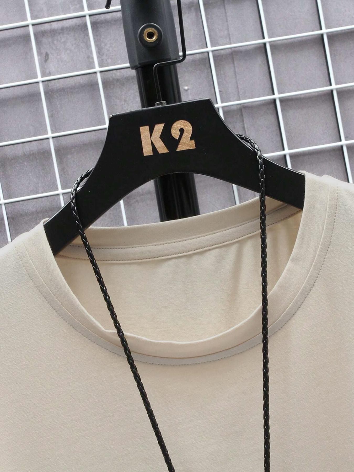 Unisex's Letter & Hand Print Round Neck Tee, Street Fashion Casual Short Sleeve T-Shirt for Daily Wear, Unisex Top for Summer, Streetwear