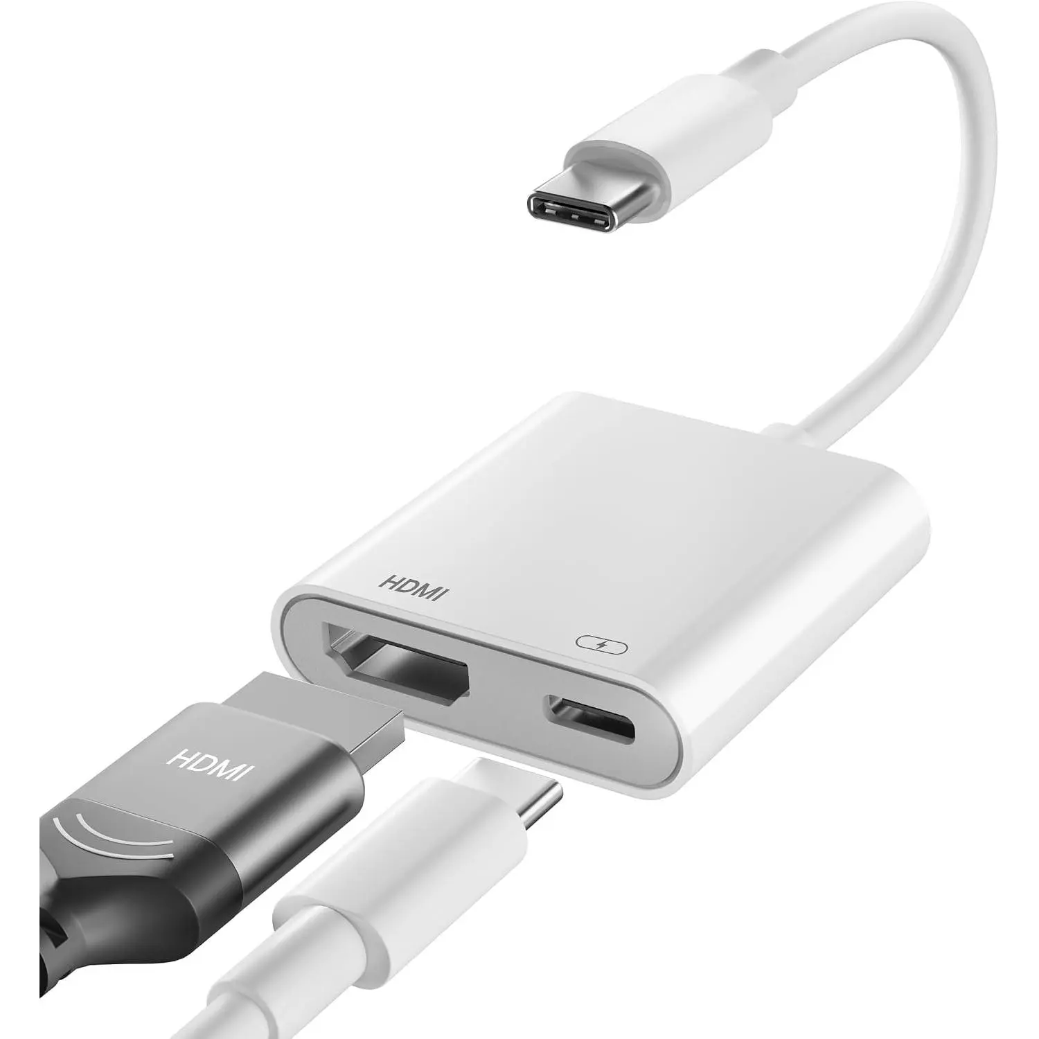USB C HDMI Adapter for iPhone 17 16 15 TV, 4K@60Hz iPhone USB C HDTV Adapter with 100W Fast Charging Port, MFi Certified iPhone Dongle USB C Hdmi for iPad/TV/Projector/Monitor