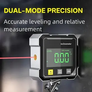 Hot-selling double-sided Rechargeable magnetic digital angle Gauge ruler level inclinometer with laser electronic protractor slope measurement