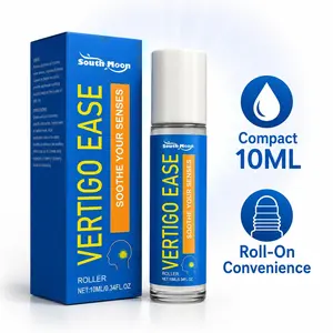 South Moon Vertigo Ease Roll On Essential Oil,Natural Plant Blend Drug-Free Aromatherapy Roller,10ml Portable Pocket Size Calming Pulse Point Oil for Dizziness,Motion & Travel Sickness,Fatigue Stress Soothing Behind Ear Neck On-The-Go Self Care