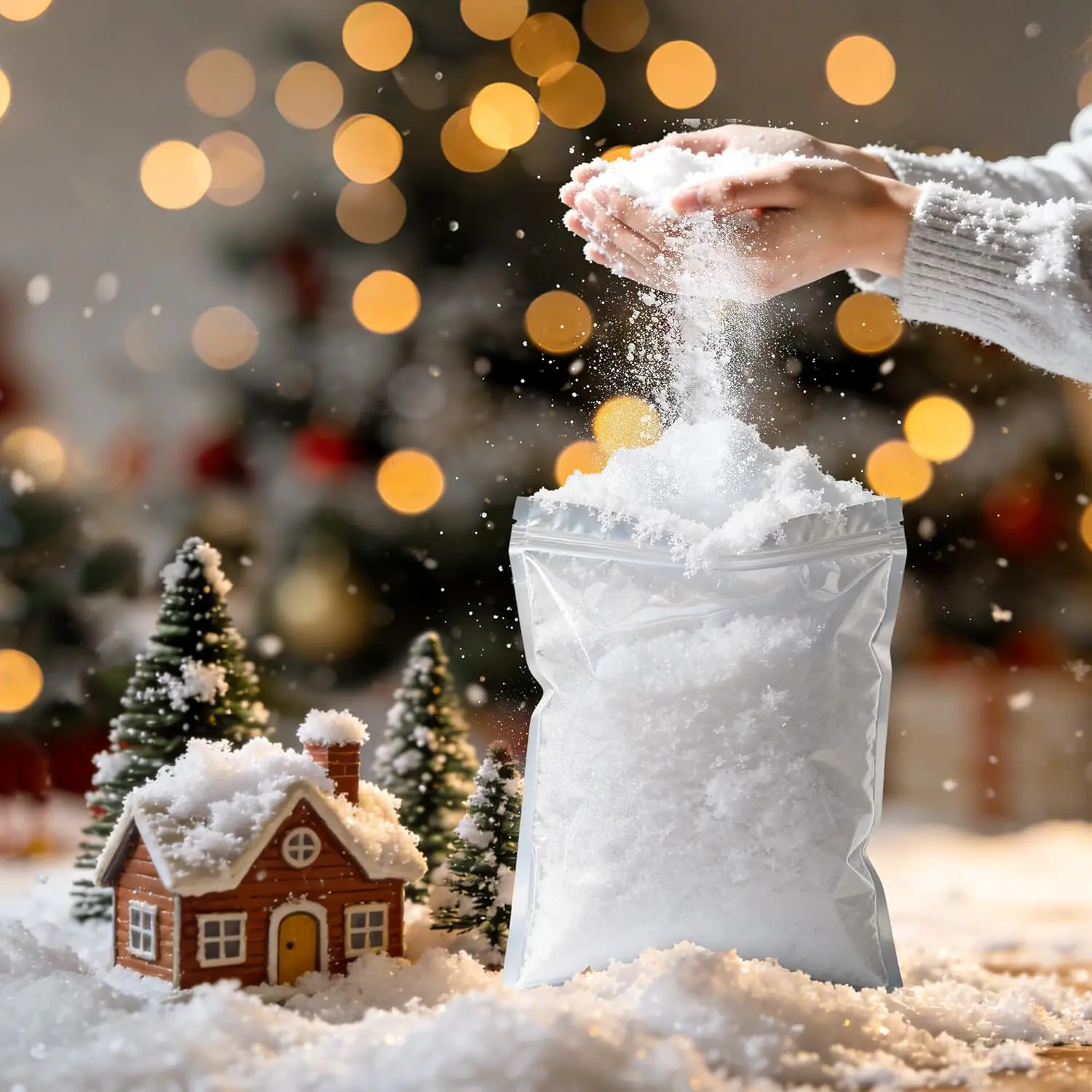 Fake Snow for Christmas Village, 12oz Instant Snow Powder Makes 5 Gallons Fake Artificial Snow Powder Decor, DIY Crafts, Holiday & Winter Xmas Decorationsfidget toys