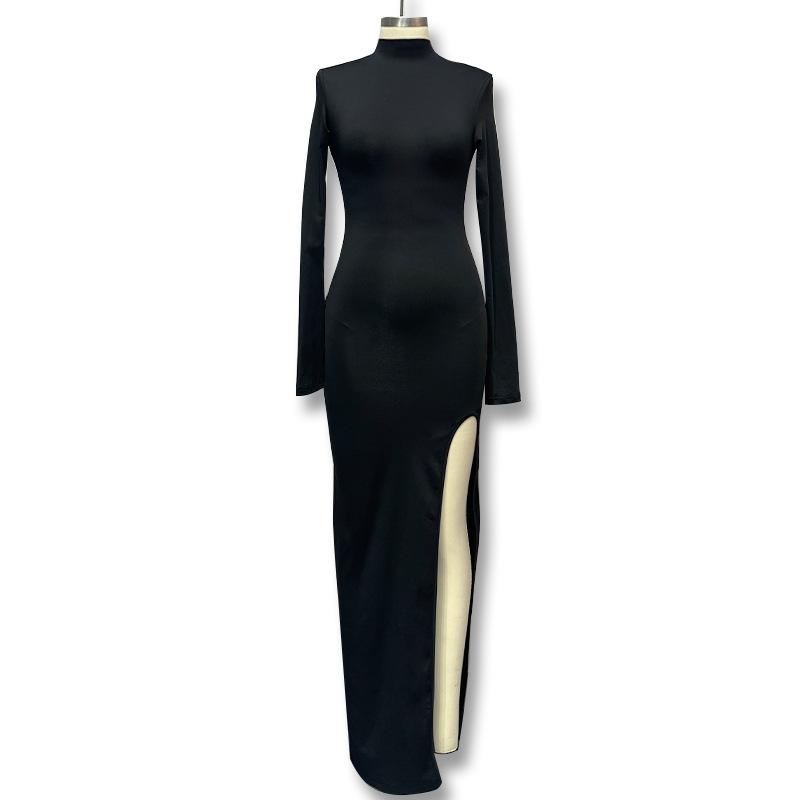 New Style Women's Hot Girl Evening Dress, Sexy Backless Slit Dress