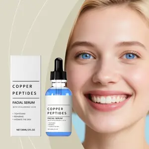 Asterwood Copper Peptides Serum for Face - with GHK-Cu Peptide and Hyaluronic Acid - Anti-Aging Facial Serum - 1 Fl Oz