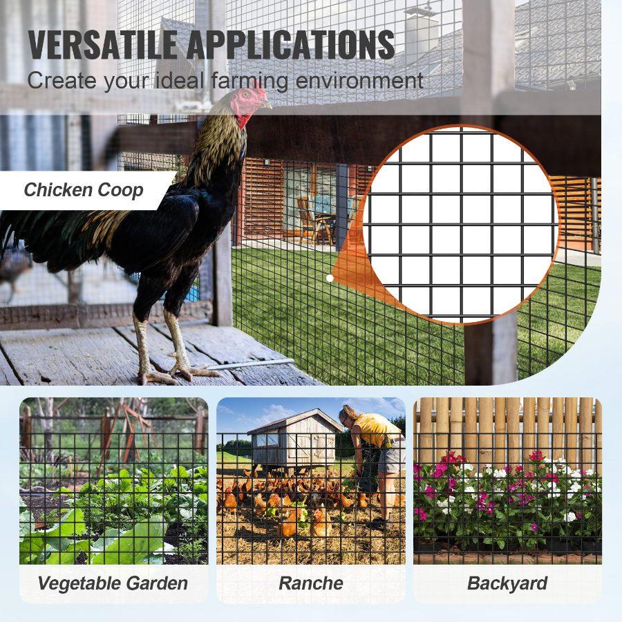 SummerWinsGalvanized 19 Gauge Vinyl Coated Hardware Cloth, 24''x100' Wire Mesh Roll for Chicken Coop Barrier, Poultry Enclosures, Rabbit Fencesdealsforyoudays