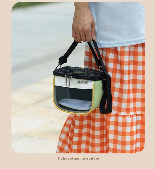 Hamster Pet Travel Bag Lightweight Breathable Chinchilla Hedgehog Small Pet Supplies Cross-Border Portable Carrying Handbag for Small Animals