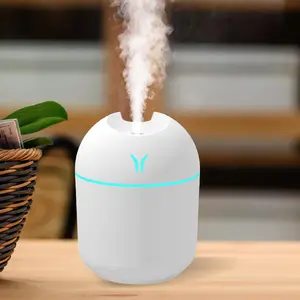 250ML USB Mini Humidifier with LED Light, Portable Cool Mist Humidifier for Home Office Car, Low Noise Desktop Air Moisturizer