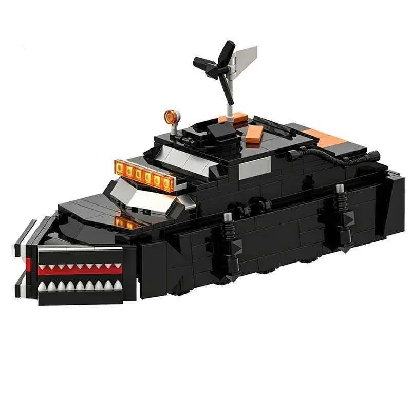 422Pcs Shark-Mouth Armored Interceptor Building Bricks, Detailed Tactical Vehicle Model, Halloween Gift for Car Enthusiasts, Desk Shelf Display, Building Block Sets