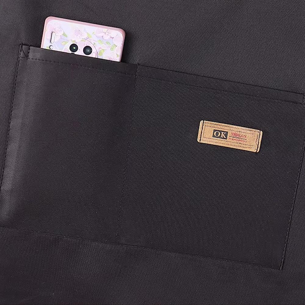 Letter Pattern Apron, 1 Count Adjustable Waterproof Strap Apron with 2 Pockets, Kitchen Apron for Cooking, Gardening, Painting, Baking, Restaurant, Kitchen Cooking Aprons