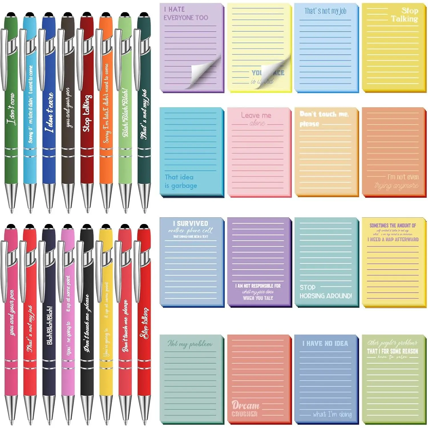 32 count Negative Notepad with Pen Employee Appreciation  Bulk