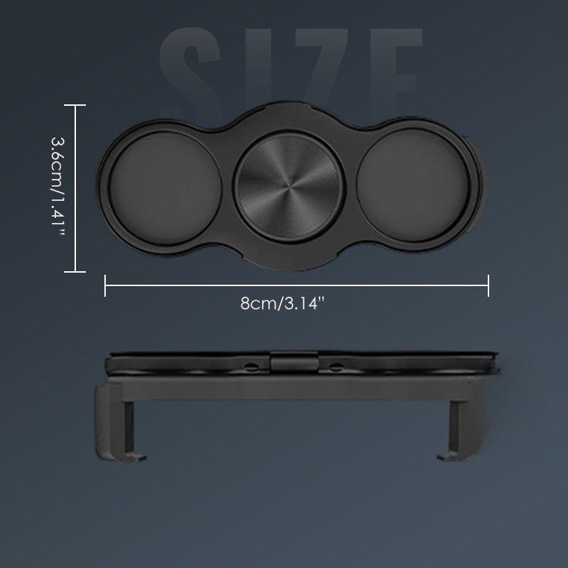 Dual-Ring Three-Finger Back Clip Holder with 360° Rotation Foldable Design Durable Alloy Construction & Built-In Magnetic Plate for Secure Phone Attachment - Landscape Dual-Ring Three-Finger Back Clip Holder with 360° Rotation Foldable Design Durable Alloy Construction & Built-In Magnetic Plate for Secure Phone Attachment - Landscape
