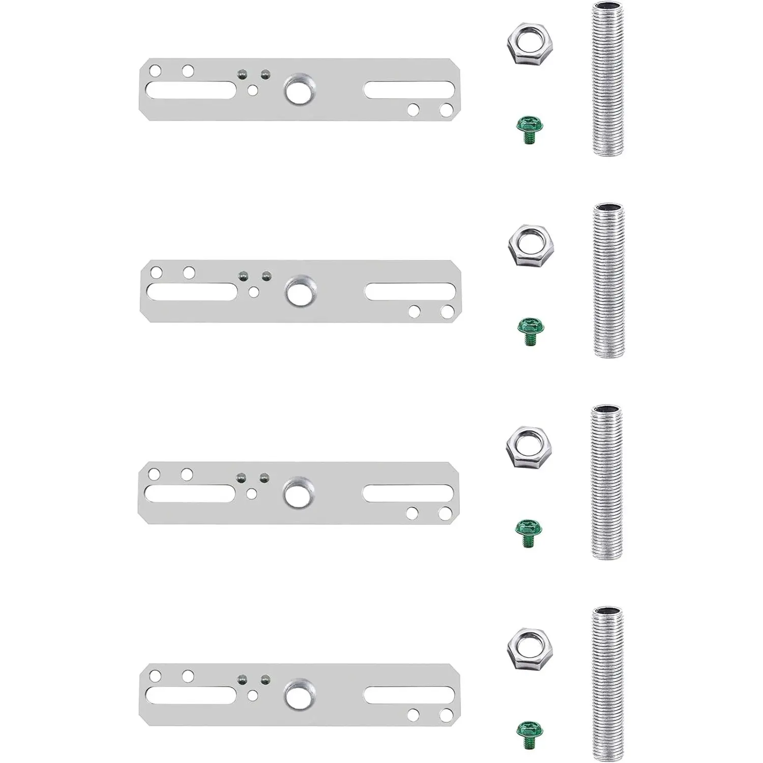 4" Light Fixture Crossbar, 4 Pack Ceiling Light Plate Kit | Lighting Crossbar Mounting Bracket  Lamp Fixture Hardware for Chandelier Wall Light with Screws