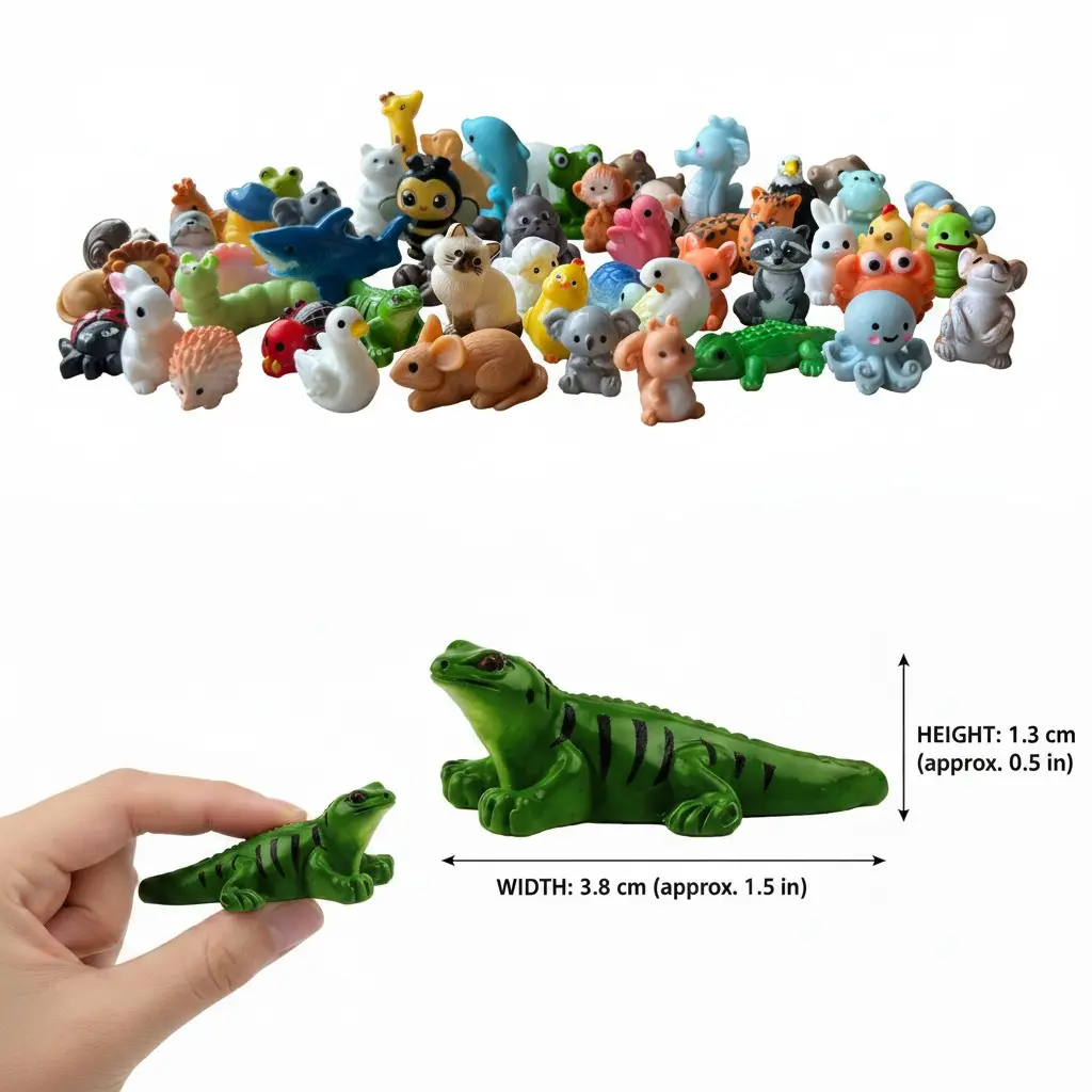 66 Cute Mini Farm/wildlife Action Figure Set, Lion, Tiger, Sheep, Dog, Dolphin, Octopus Models, Perfect Holiday Gift, Animal Model Playset, Animals Figurines, Garden Statues & Sculptures