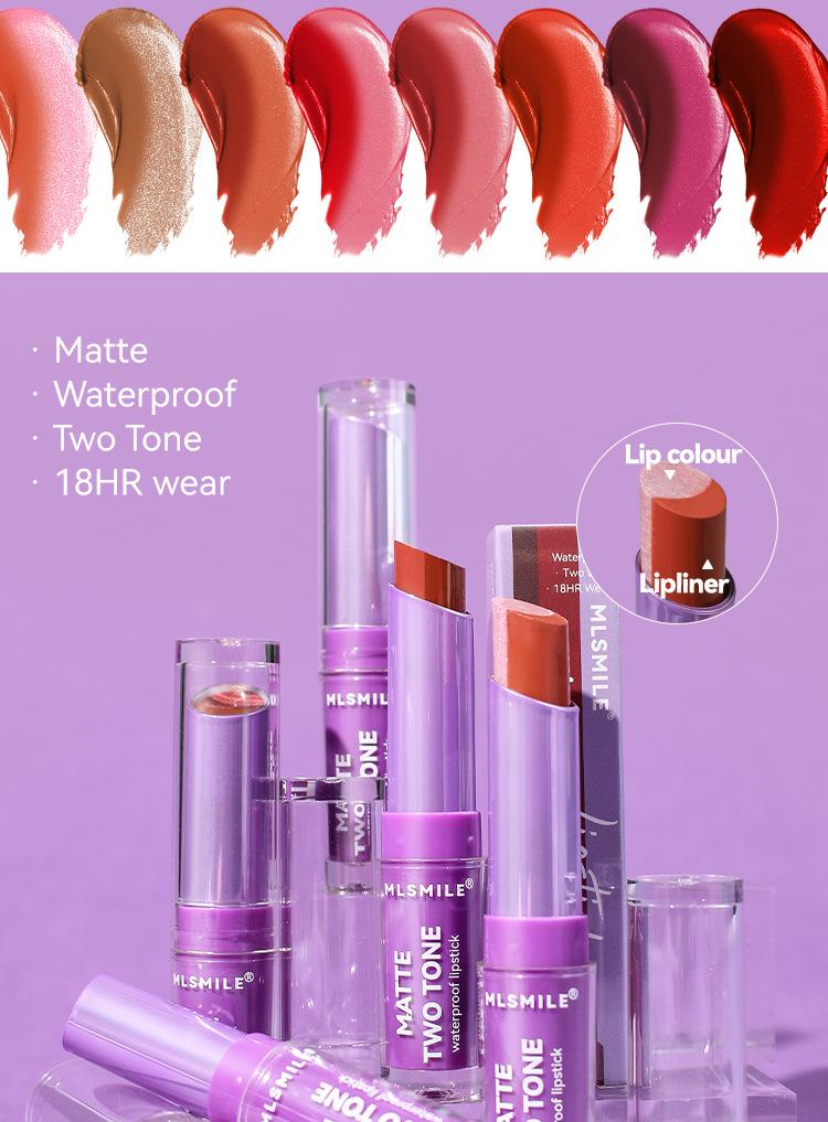 tone lipstick, shimmer and matte, moisturizing, non-transferable, lip balm, gradient gradient lip makeup lipstick