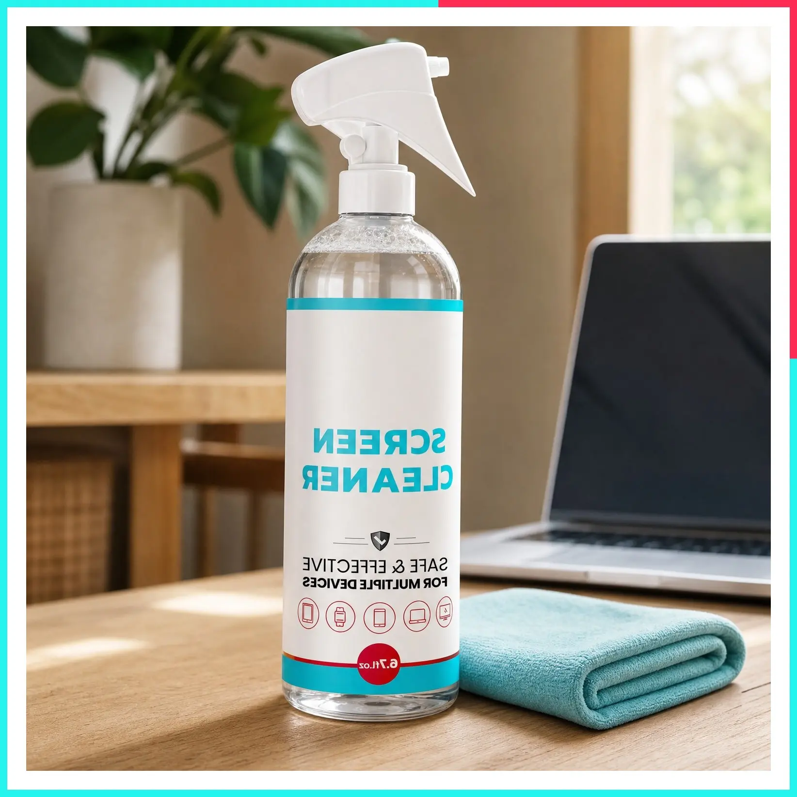 TV Screen Cleaner Spray Streak-Free for Smart TV LCD LED OLED Computer Monitor Laptop iPad Car Tesla with Microfiber Cloth