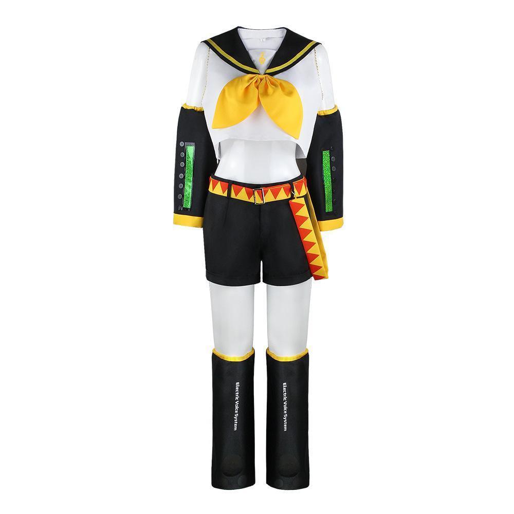 Anime Rin Len Cosplay Costume Len Rin Cosplay Len Costume Kagamine JK Uniform for Halloween Comic Con Outfits # 1 # W.