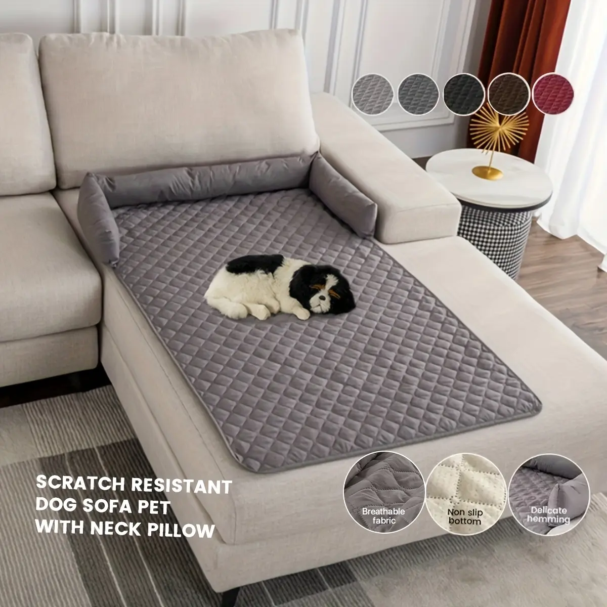 1 pet sofa bed, non-slip, washable sofa protective cushion, pet furniture cover, suitable for dogs and cats