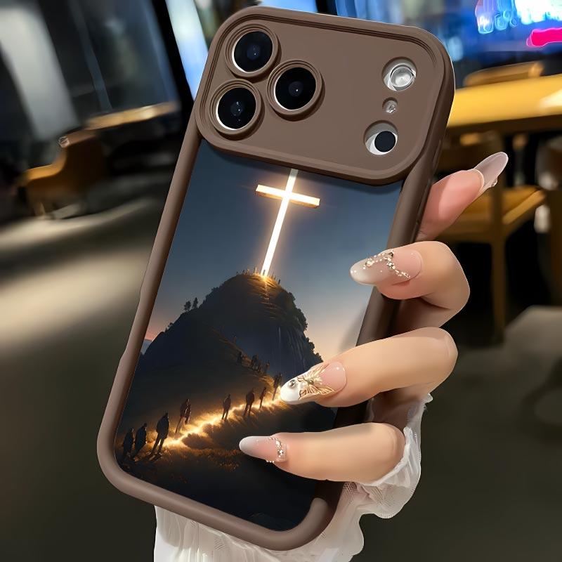 Cross Pattern Soft&Flexible TPU Silicone Phone Case For iPhone 17 Pro Max AIR 16 15 14 13 12 11 Plus XSMAX Cases Durable|Shockproof|Full Camera Protection|Anti-Scratch|Anti-Fingerprint|Slim Fit|Gift For Girlfriend/Men/Women