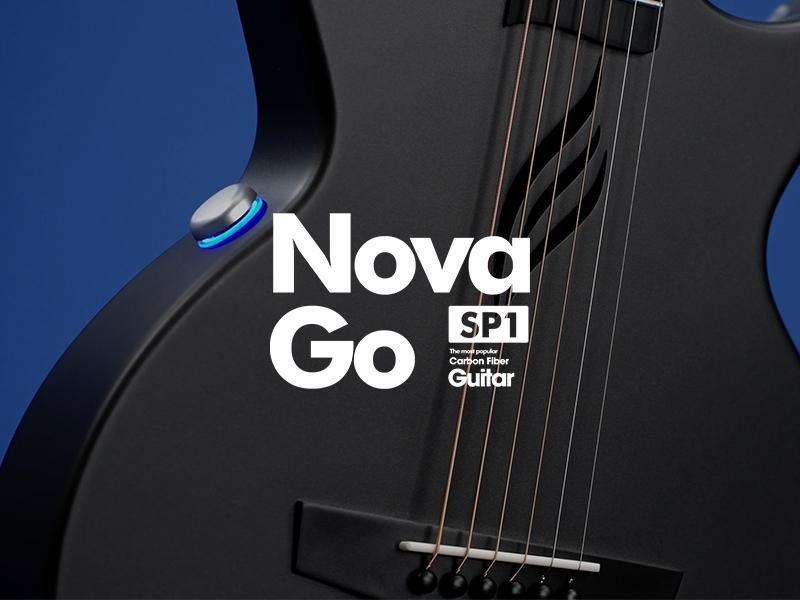 【Enya NOVA GO SP1 】 Carbon Fiber Travel Guitar 35" Acoustic Electric with Smart AcousticPlus Technology Built-in Effects USB Recording Bluetooth Speaker Beginner Bundle Gig Bag Accessories guitar for beginners