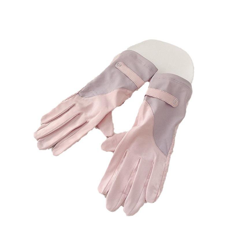 New sunscreen gloves medium and long women's outdoor driving UV protection summer sunshade touch screen thin loose