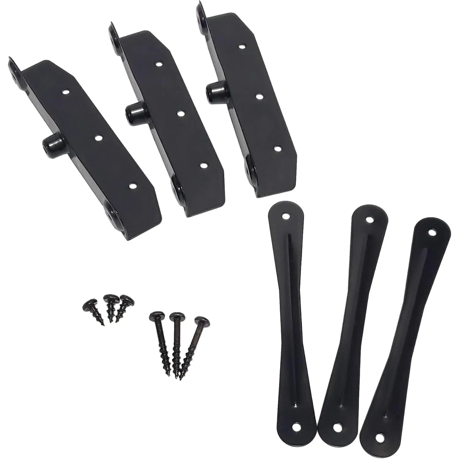 Heavy Duty Stainless Steel Louvers Hardware Kit - Black E-Coated Outdoor Shutter System for Pergolas & Privacy Screens Complete DIY Set (22 Brackets + 10 Actuators + Screws)
