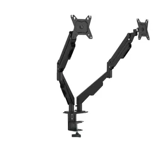 Dual Screen Monitor Stand for Office and Gaming, Adjustable Dual Display Mount, Perfect for Workstations and Game Setups