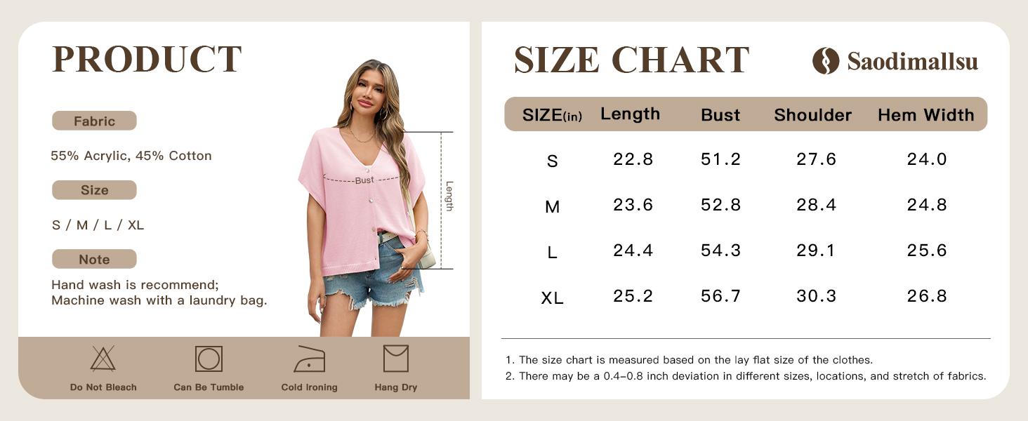 Saodimallsu Womens Fall Oversized Cardigans Batwing Short Sleeve Lightweight Button V Neck Casual Knit Sweater Tops