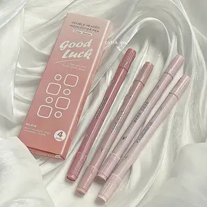 Double-ended Highlighter Pen, 4 Counts/set Gradient Color Marker Pen, Quick-drying Marker Pen for Classroom Notes, Graffiti Drawing, Labeling