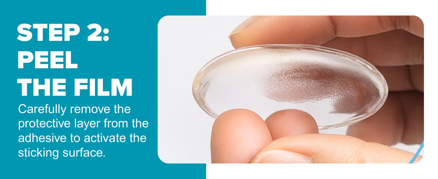 Wall Protector for Door Knobs, 2-Inch - Clear Self-Adhesive Door Stopper Guards - Quiet Rubber Bumpers for Wall Protection, 6-Pack