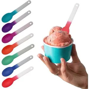 Spoon, Changes color with ice cold liquids, Reusable, Top shelf dishwasher safe - Set of 14 - Assorted - Colors may vary