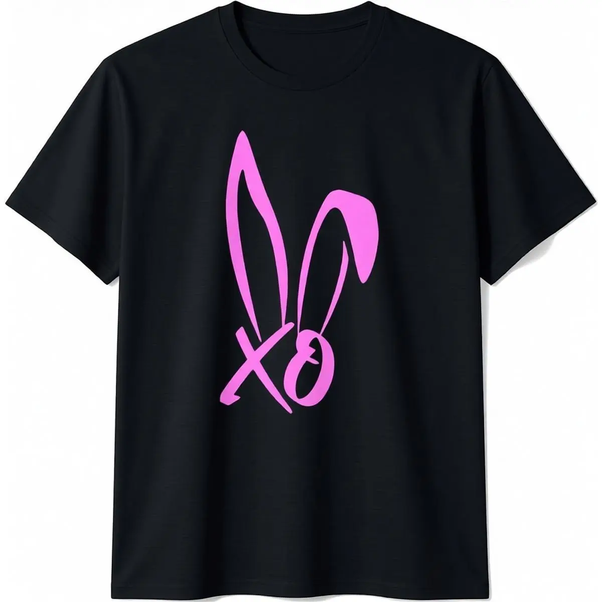100% Cotton Bunny XO Graphic T-Shirt, Unisex Comfy Basic Streetwear Top with a Classic Fit and Crew Neck for Casual Wear, Tshirt, Shortsleeve, Fabric