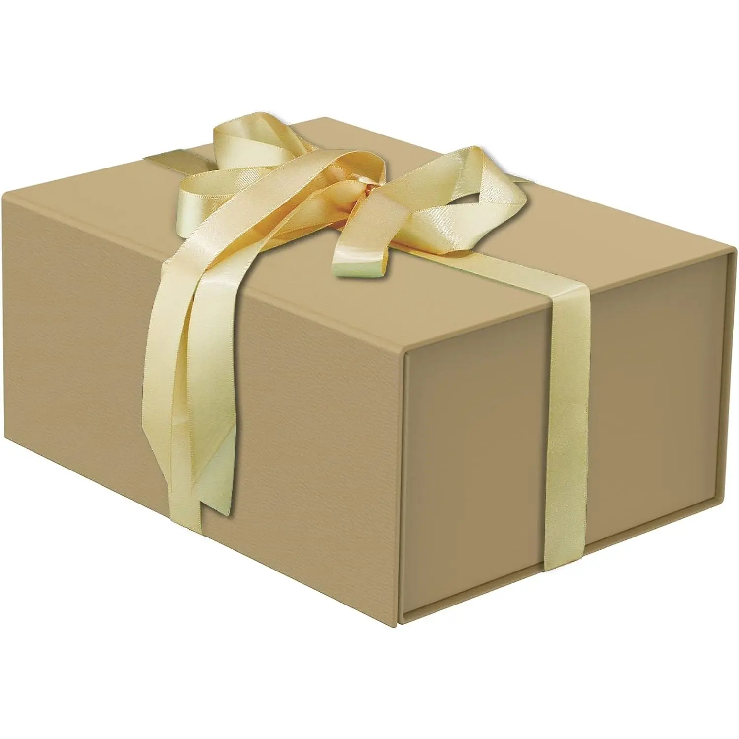 Modern 9x7x4 Inches Magnetic Closure Packaging Box with Ribbon, Office Stationery Gift Box for Birthday Gifts Idea