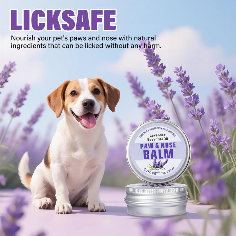 Pet Healing Balm for Paws & Nose - Fast Relief for Dry Cracked Paw Pads & Snouts, Antibacterial, All-Natural Ingredients Paw Balm Nose Balm