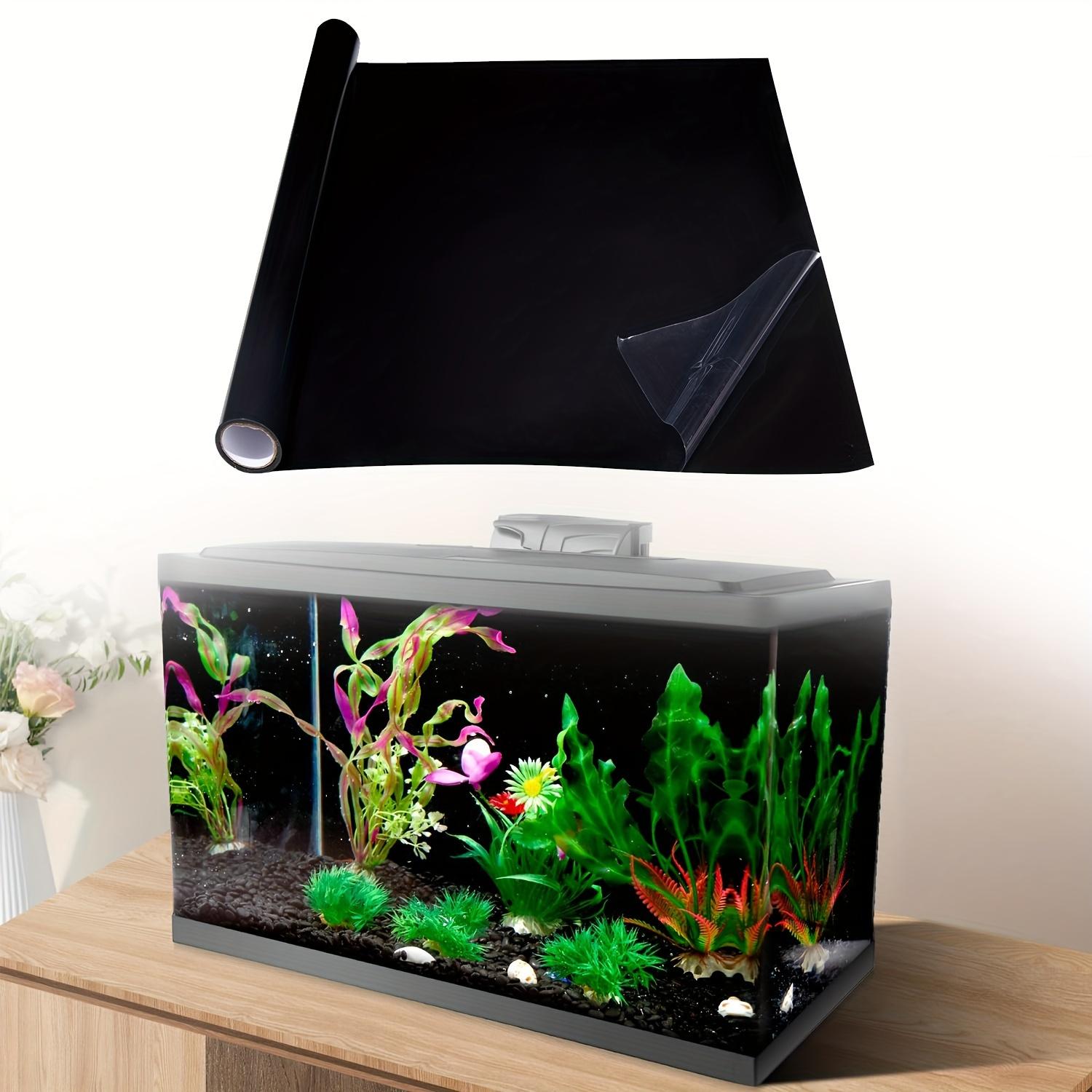 Black Aquarium Background, Static Cling Self Adhesive Fish Tank ...
