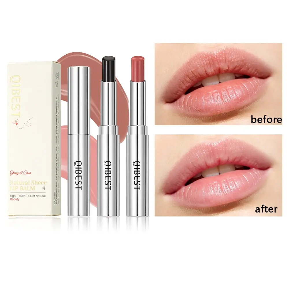 Tinted Lip Balm 2Pcs Set, Hydrating Color Changing Lipstick, Natural Beeswax Moisturizing Lip Care, Glossy Sheer Lip Color, Non Greasy Lip Tint for Dry Lips