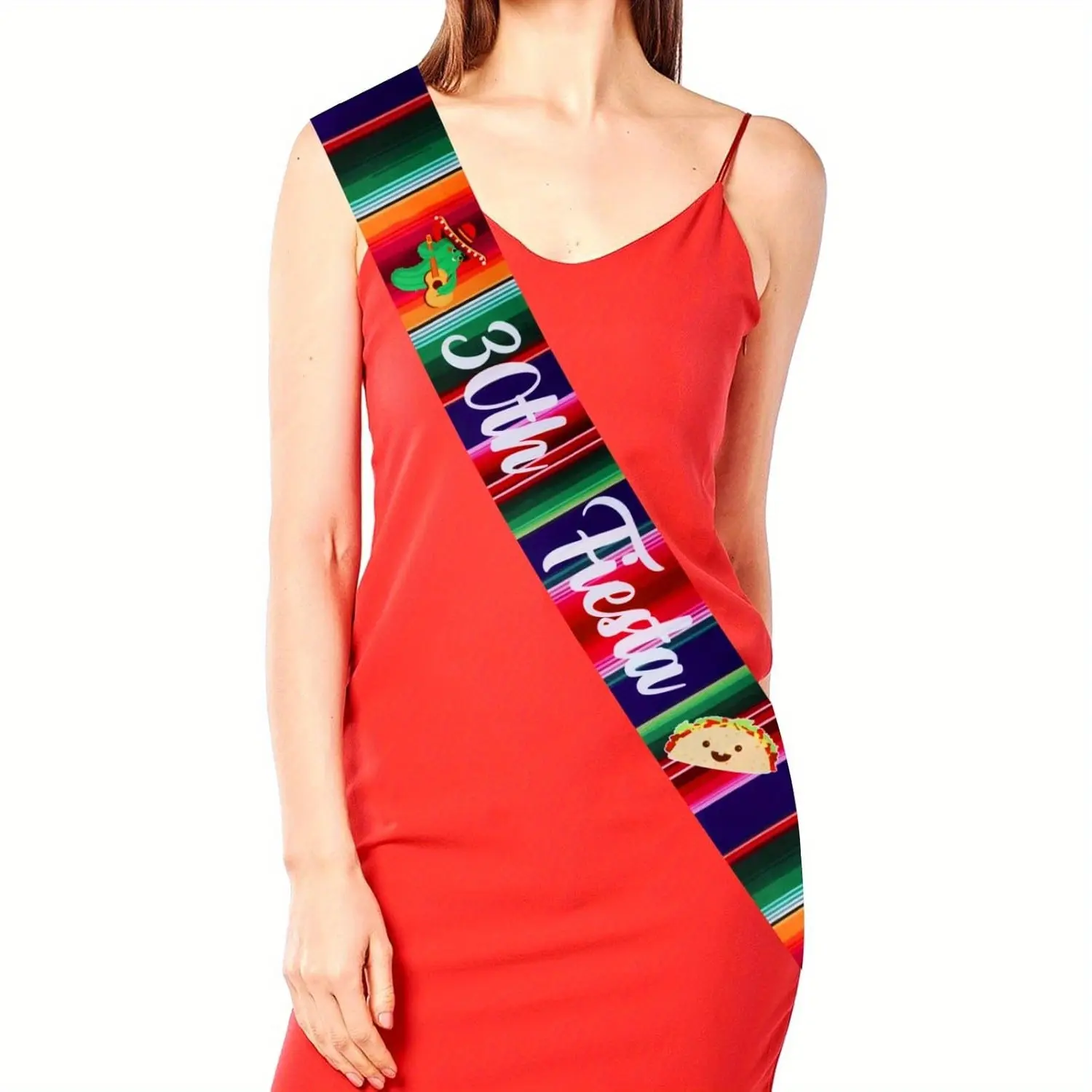 1Set Fiesta 30th Birthday Party Decorations Mexican 30th Fiesta Sash Adios to My 20s Decorations for Women Men Mexican Theme Taco Bout 30 Birthday Supplies