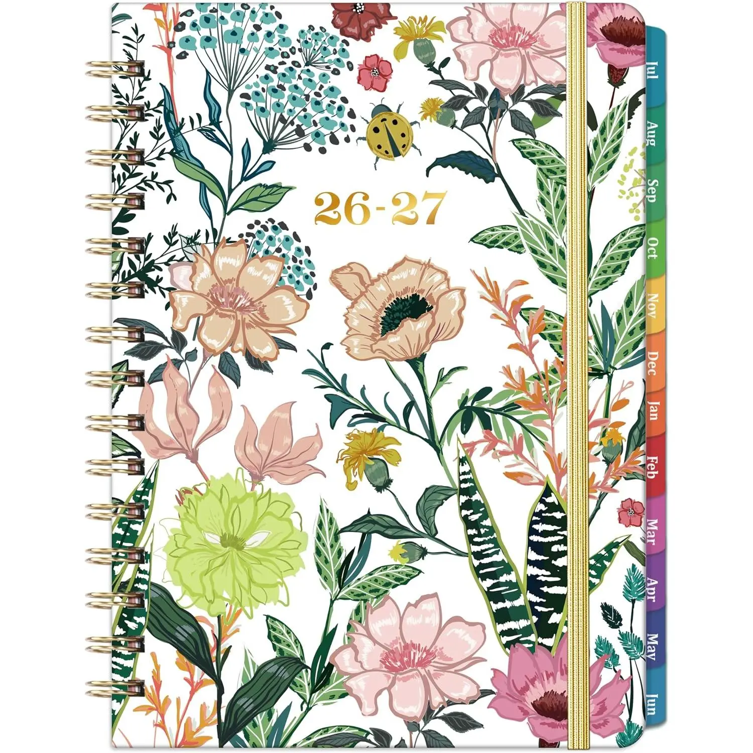 Planner 2026-2027 – Weekly & Monthly Academic Planner from Jul. 2026 – Jun. 2027, 6.4" x 8.5" with Tabs, Flexible Hardcover, Thick Paper,  -Wire Binding,  Pocket, Inspirational Quotes