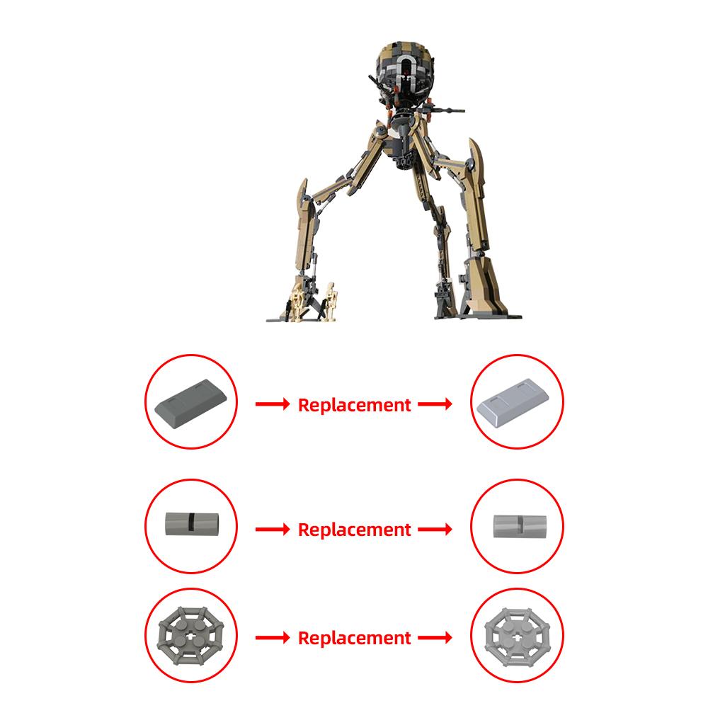 Gobricks MOC Space War B1 Battle Robot Building Blocks Model Robot Soldier Bricks Toys Boys Birthday Gifts Educational Toys Gift