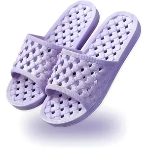 Shower Shoes Quick Drying Slippers for Women Men, Non Slip House Shoes Cushioned Thick Sole Bathroom Slippers Indoor Outdoor Soft Platform Sandals for Living Room College Dorm Beach SPA Gym PoolGift