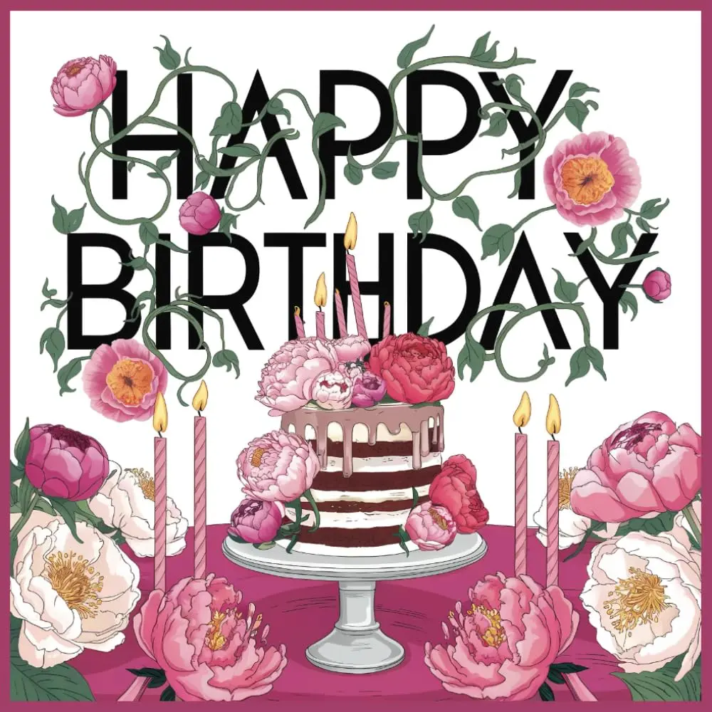 Happy Birthday  Book: A Beautiful Notebook Journal for a  to Celebrate a Special Occasion, and Record Notes, Plans, Thoughts &  - Paperback