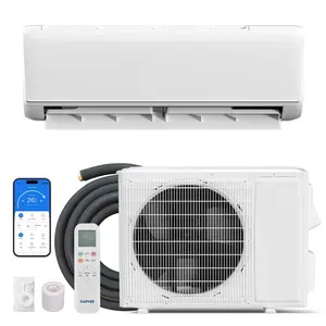 9000 BTU Mini Split Air Conditioner with Heat Pump, 18.5 SEER2 Ductless Inverter AC, 230V, WiFi & Alexa Compatible, Central Cooling & Heating for Home