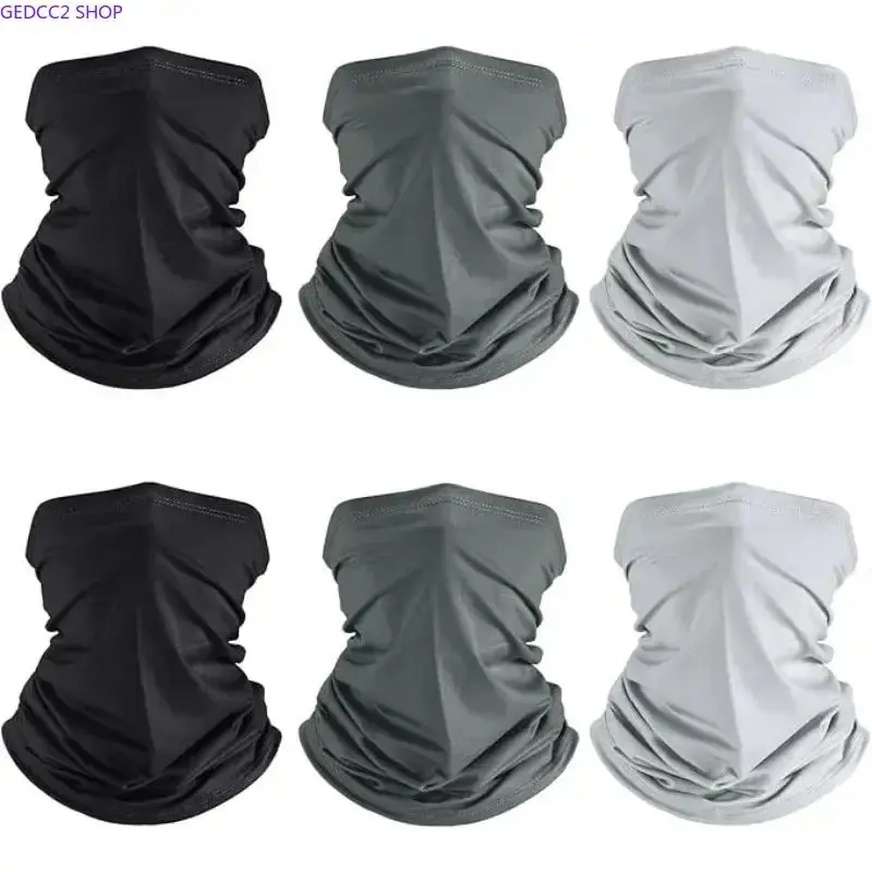 6 Pack Cotton Cooling Neck Gaiter Face Cover for Adults Unisex, UV Sun Protection Outdoor Sports Multifunctional Accessory