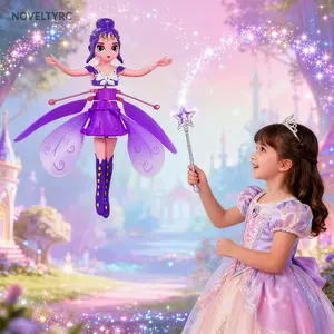 Rotating Luminous Princess Helicopter Doll Dancing Airplane Gesture Induction Luminous Flying Toy Christmas Gift Holiday Gift