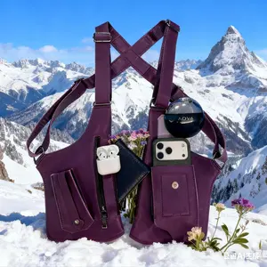 Unisex Adjustable Tactical PU Leather Chest Bag - Crossbody Shoulder Pack, Anti-Theft Outdoor Sports Gear, Ideal Christmas Gift
