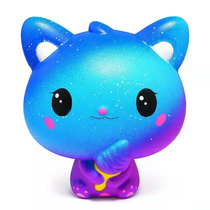 Kawaii Jumbo PU Foam Squishy Toys - Slow Rising Elastane Stress Balls for 10-12 Years Olds, Adorable Unicorn, Deer, Panda Cake Designs, Fidget Toy for Anxiety Relief & STEM Play