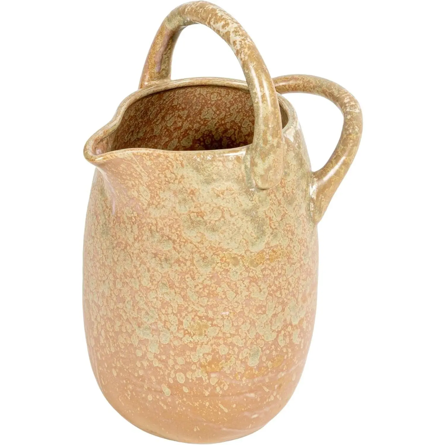 80 oz. Stoneware Watering Pitcher with Handles, Reactive Glaze