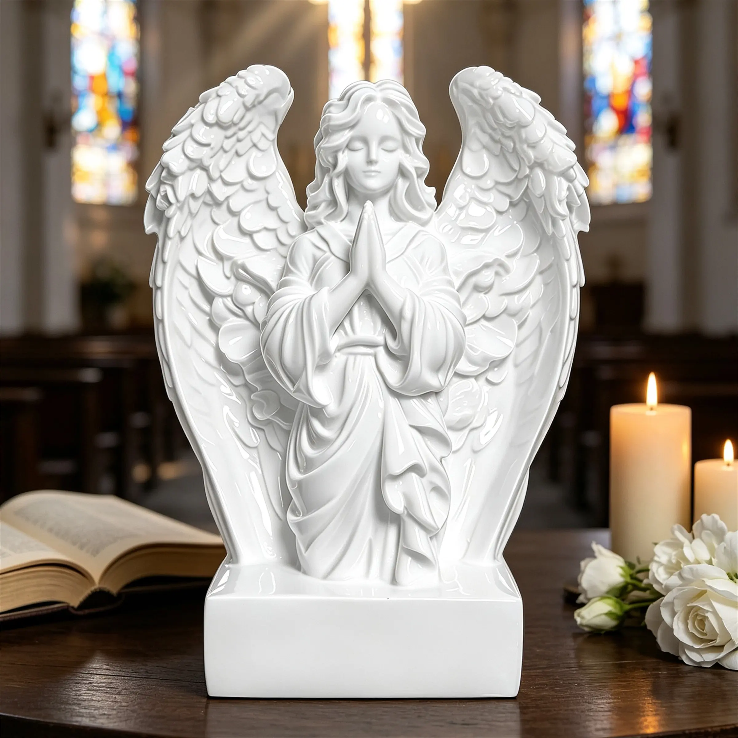 Angel Statue Figurine, Retro Style, Not Plated with Precious Metal, Ideal for Collectors, Home Decor, and Display