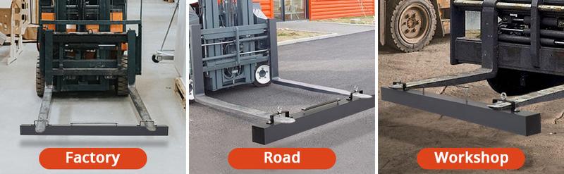 【GARVEE】Hanging Magnetic Sweeper 60 Inches Heavy-Duty Magnet Sweeper, Nail Magnet Sweeping Tool with 140 LBS Lifting Capacity, Magnet Double Magnetic Force Sweeper Unit, Hanging Magnet for Forklift